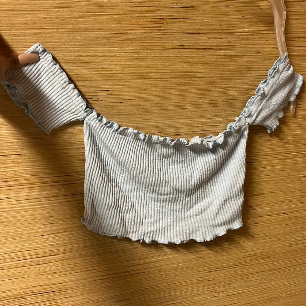 Light blue crop top